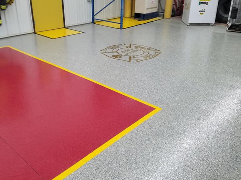 concrete floor coating for local fire department